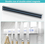 Magnetic Knife Holder for Wall, No Drilling Magnetic Knife Strip Adhesive Knife Holder Magnet Knife Bar, Wall Mount Knife Rack Block Metal Tool Holder for Utensils RV Kitchen Organization, 12 Inch