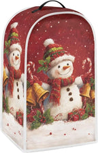 Snowman Blender Cover Dust Cover for Kitchen Cute Food Processor Dust Covers with Handle Easy to Install Protection Covers for Stand Mixer Juice Machine Christmas Decoration