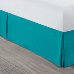Nestl Teal Full XL Bed Skirt - Full XL Size Bed Skirt 14 Inch Drop - Brushed Microfiber Bed Skirts - Hotel Quality Pleated Bed Skirt - Shrinkage & Fade Resistant