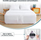 Extra Deep Pocket Full Sheet Set for Air Mattress, 6 Piece Air Bed Sheets Set with 18-24 Inches Depth, Soft & Breathable Inflatable Bed Sheet Set with Flat Sheet, Fitted Sheet and Pillowcases, White