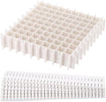 acDesign 40Pcs Grid Drawer Dividers, Adjustable Drawer Organizer for Socks, Underwear, Lingerie, Makeup, Bedroom Office Kitchen Storage (White)