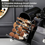 Makeup Organizer,Vanity Organizer with Makeup Brush Holder,Large Skincare Organizers with Drawers,Bathroom Countertop Organizer,Storage Lipstick,Perfume,Nail Polish,Beauty,Gifts for Woman