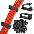 5Pcs Self Adhesive Cable Management Clips,Cable Organizers Wire Clips Cord Holder for PC Laptop Ethernet Cable Desktop Home Office(2.1’’ x 0.75’’ x 0.28’’, Black)