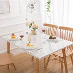 Eisdroma 36 x 66 Inch Clear Table Cover, 1.5mm Thick Plastic Table Protector for Dining, Kitchen & Office