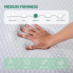 EYN Memory Foam Mattress Cooling Gel Size Matress in A Box Bed Frame Pressure Relief Medium Firm Size Removable Washable Cover Feel Bedroom Essentials CertiPUR-US Certified (6'', Twin XL)
