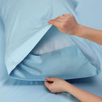 Bedsure Full Size Bed Sheets, Cooling Sheets, Rayon Derived from Bamboo, Breathable & Soft, Deep Pocket Up to 16 Inches, Hotel Luxury Silky Bedding for Hot Sleepers, Aqua