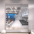 LOAAO Gym Mirror, 55.91"x16.54"-3 PCS Mirror for Gym, Flexible Combination, Tempered Glass, Gym Wall Mirror for Home Gym, Dance Studio, Yoga Room, Garage Gym, Workout Room
