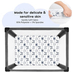 Yoofoss Pack and Play Sheets Fitted, Mini Crib Sheets 2-Pack for Pack N Play Mattress, Stretchy Playard Sheet, Soft and Breathable (Panda)