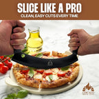 Chicago Brick Oven 12-Inch Pizza Cutter Rocker Blade with Protective Cover