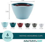 Rachael Ray Tools and Gadgets Nesting/Stackable Measuring Cups Set, 6 Piece - Assorted Colors