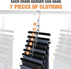 NiHome Clothing Chain Hanger 10-Pack, Metal Closet Organizer Space Saving Hangers with 7 Holes, College Dorm Room Essentials, Closet Organizers & Storage for Home, Office, Cruise & Travel