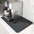 AMOAMI Coffee Mat - Hide Stain Rubber Backed Absorbent Dish Drying Mat for Kitchen Counter - Fits Under Coffee Maker or Machine
