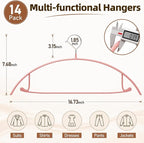Heavy Duty Metal Coat Hangers 28 Pack, Sweater Hangers No Shoulder Bump, Non-Slip PVC Coating, Space Saving Clothes Hangers for Sweaters, Coats, Shirts, Skirts, Jackets, Pants