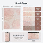 WITSHOCK Pink Rugs 10x12 for Bedroom Girls,Floral Modern Distress Print Pattern Carpet for Living Room Dining Room,Stain Resistant Anti Slip Backing Rugs for Kids Room Nursery Playroom,Light Pink