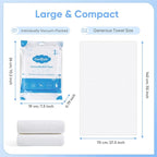 3 Pack Disposable Bath Towel 56'' x 27.5'' Disposable Body Towels for Travel, Durable Large Portable Towels for Camping Beach Swimming SPA, Individually Packed
