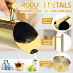 Funnymoom 3 Pack 35 Oz/1.0 L Stainless Steel Water Pitcher Modern Metal Pitcher with Ice Guard Gold Carafe Drink with Handle or Iced Hot Drink Tea Juice Coffee Beer
