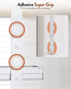 Orimade Aluminum Over the Door Shower Caddy, Rustproof Hanging Shower Organizer, Heavy Duty,Adjustable Height,Safe Rounded Edges, Bottom Plate to Hold Small Items, for Bathroom Storage, 2-Tier Silver