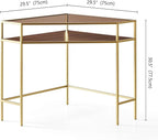 LumFurn Corner Table for Small Space, Triangle Computer Desk for Living Room