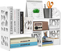 Desktop Shelves, Adjustable White Bookshelf Desktop Organizer and Desktop Storage