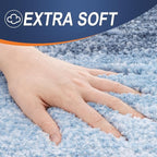 OLANLY Bathroom Runner Rugs 59x20, Extra Soft Absorbent Microfiber Bath Rugs, Rubber Backing, Quick Dry, Machine Washable Bath Mats for Bathroom Floor, Tub and Shower, Home Decor Accessories, Blue