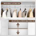 Letaya Metal Armoire Wardrobe Closet