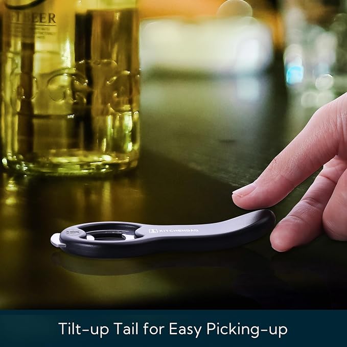 KITCHENDAO 2 in 1 Magnetic Beer Bottle Opener for Fridge and RV with Cap Catcher - Pop Can Soda Can Opener, Stick to Refrigerator for Easy Storage with Magnet, Gift for Men Husband Father- 3 Pack