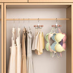 OHIYO 4-Pack 360° Swivel Hoodie Hangers with 6 Cedar Balls, Closet Organizer for Bra, Scarves, Belts, Purse & Accessories Storage