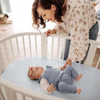 lulumoon Baby Muslin Bassinet Sheets: Cotton Bassinet Sheets Neutral for Boys and Girls - Fitted for Oval Rectangle or Hourglass