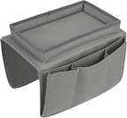 Non-Slip Armchair Caddy with Cup Holder Arm Rest Organizer TV Remote Control Holder Oxford Sofa Tray Chairs Couch Storage Arm Tidy Armrest Bag Bedside Space Saver Bag for Cellphone Magazines Glasses