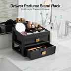 Cologne Organizer for Men,Cologne Stand with 2 Drawer,Nightstand Organizer,Cologne Shelf,Dresser Drawer Organizers,Organizador de Perfumes,Perfume Stand Organizer for Bedroom,Three Layer