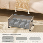 FOUCSSOMEI Under Bed Storage with Wheels, Bigger Size, Under Bed Drawers Heavy Duty, 2 Packs, Wooden Under Bed Storage Containers Organizer, Metal Frame, Patented Design