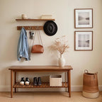 Coat Hooks Wall Hooks for hanging - 8 pack Bronze Double Prong Hook Wall Mounted - Great for Living Room, Bedroom, Entryway, Closet for Coat, Bag, Towel, Hat, Key, Cup, Heavy-Duty, Easy to Install