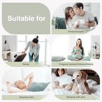 Novilla Twin XL Mattress Topper, Extra Thick Pillow Top Mattress Pad with Down Alternative, Breathable Mattress Cover with for 8-21", Machine Washable Fitted Mattress Protector – Green-White