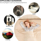 Sleeping Bag Liner Camping Adult Sleep Sack Lightweight Travel Sheet for Hotel Bed Compact Ultralight Essential Cleaning Supplies Kit Travel Bedding Set for Backpacking