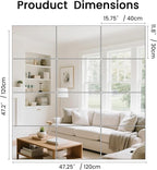 Full Length Wall Mirror Tiles, HD Glass Gym Mirror, Set of 12Pcs 12″×16″ Wall Mounted Mirrors for Home Gym, Dance Yoga Studio, Bedroom, Door