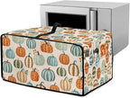 Toaster Oven Dust Cover Dustproof Smart Oven Air Fryer Microwave Cover with Side Pockets, Electric Appliance Protector for Kitchen, M, Pumpkin Pattern