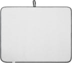 SUBEKYU Dish Drying Mat for Kitchen Counter, Absorbent Microfiber Dishes Drainer Mats/Rack Pads, 2 Pack, Light Grey, Branch