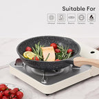 JEETEE Non Stick Frying Pan Set, Frying Pans Nonstick, Omelette Skillet with Soft Touch Handle, 3-Piece Cookware Set 8 Inch 9.5 Inch 11 Inch