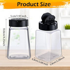 Mimorou 30 Pack Plastic Spice Jars with Shaker Lids Clear Seasoning Containers Spice Bottles for Kitchen Storing Spice Herbs Seasoning Powders(Cuboid,9.3 oz)