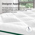 Novilla Twin XL Mattress Topper, Extra Thick Pillow Top Mattress Pad with Down Alternative, Breathable Mattress Cover with for 8-21", Machine Washable Fitted Mattress Protector – Green-White