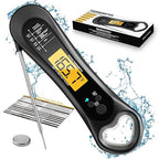 Meat Thermometer Digital, Instant Read Meat Thermometer for Grill and Cooking, with Bottle Opener, Backlight & Calibration Food Thermometer, Kitchen Gadgets for BBQ, Turkey, Candy, Liquids