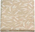 ZonLi Futon Mattress Cover Full Size for Traditional Japanese Floor Futon Mattress with Zipper,Tatami Floor Sleeping Mat Cover,Super Soft and Machine Washable (54‘’x84‘’, Beige Leaves)