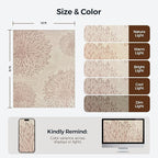 WITSHOCK 10x14 Area Rugs for Living Room: Beige Floral Washable Rugs for Bedroom Dining Room Office Nursery Modern Non-Slip Stain Resistant Low Pile Home Decor（Beige/Brown,10'x14'）