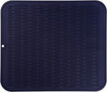 MicoYang Silicone Dish Drying Mat for Multiple Usage,Easy clean,Eco-friendly,Heat-resistant Silicone Mat for Kitchen Counter or Sink,Refrigerator or Drawer Liner Navy Blue XL 18 inches x 16 inches