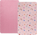 Dot Bassinet Sheet Set 2 Pack Stretch Fitted Bedside Sleeper Bassinet Sheets Sheets,Ultra Soft, for Baby Girls and Boys Pink, Love