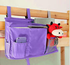 Sugaroom Purple Bedside Storage and Organizer - Hanging Caddy for Bed Rails, Bunk Beds, Dorm Rooms and More