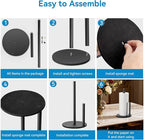 Paper Towel Holder Kitchen,Premium Stainless Steel Roll Dispenser,Countertop Paper Holder with Weighted Base, Black