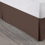 Nestl Dark Brown Twin XL Bed Skirt - Twin XL Size Bed Skirt 14 Inch Drop - Brushed Microfiber Bed Skirts - Hotel Quality Pleated Bed Skirt - Shrinkage & Fade Resistant
