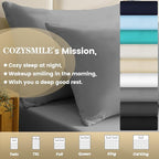 Twin XL Sheet Set - 3 Piece Silky Soft Breathable Bed Sheet & Pillowcase Set, 16" Deep Pocket Hotel Luxury Wrinkle Free Easy Care Bedding Sheets, Light Grey