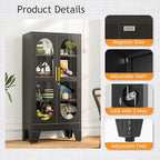 PAOFIN 47" H Locking Display Cabinet